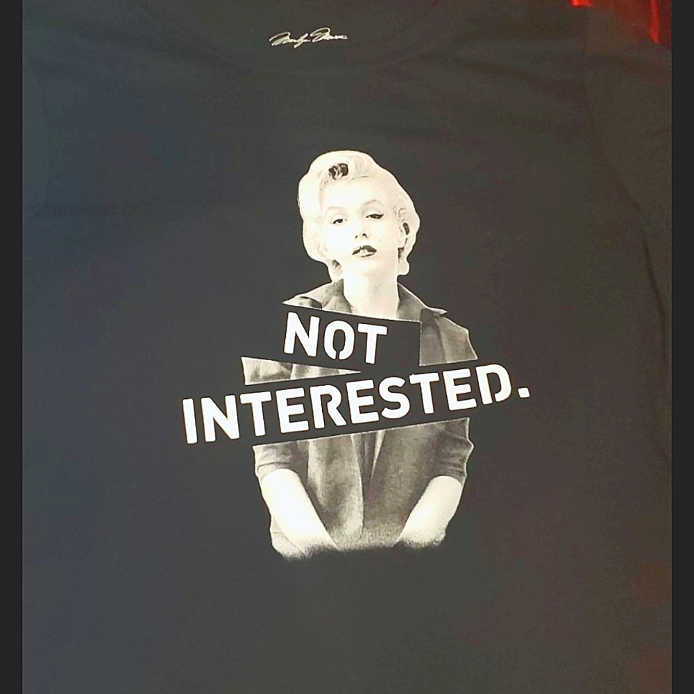 Marilyn Monroe black size med ladies tee